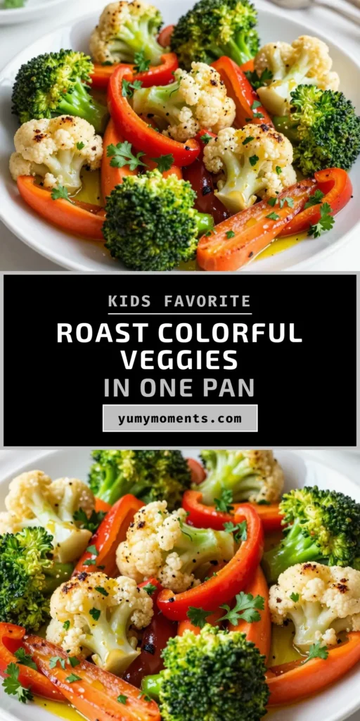 Discover the perfect sheet pan roasted vegetables with this easy herb roasted vegetable recipe! Packed with colorful broccoli, cauliflower, bell peppers, and carrots, this healthy roasted vegetable dish is not only nutritious but also full of flavor. Try these vibrant vegetable roasting techniques for a delightful easy vegetable side dish that will elevate any meal. Save this recipe for your next gathering! #RoastedVegetables #HealthyEating #EasyRecipes #VegetableSideDish