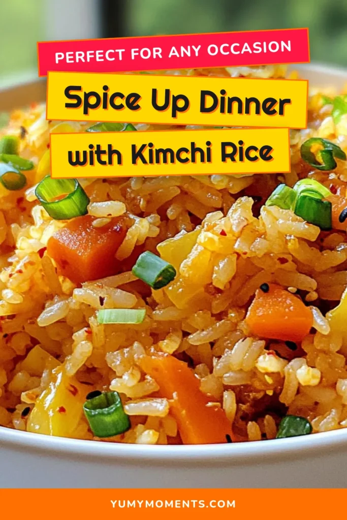 Discover the irresistible flavors of Spicy Kimchi Fried Rice! This easy Kimchi Fried Rice recipe is a quick and delicious way to enjoy Korean Fried Rice at home. Made with day-old jasmine rice, vibrant veggies, and Gochujang, it's perfect for a busy weeknight. Impress your friends and family with this satisfying dish. Don't forget to save this recipe for later! #SpicyKimchiFriedRice #KoreanFriedRice #EasyKimchiRecipe #GochujangFriedRice