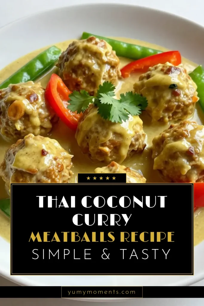 Discover the delightful flavors of Thai coconut curry meatballs in this easy ground chicken meatball recipe. Infused with coconut milk, fresh herbs, and a hint of fish sauce, this coconut milk curry recipe is perfect for quick weeknight dinners. Whip up these easy Thai meatballs in just 40 minutes and savor every bite! Don't forget to save this recipe for your next meal! #ThaiCoconutCurryMeatballs #EasyThaiMeatballs #CoconutMilkCurryRecipe #GroundChickenMeatballRecipe