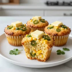 - 1 cup cornmeal - 1 cup all-purpose flour - &frac12; cup granulated sugar - 1 tablespoon baking powder - &frac12; teaspoon salt - 1 cup buttermilk (or milk + vinegar substitute) - &frac12; cup unsalted butter, melted and cooled - 2 large eggs - 1 cup sharp cheddar cheese, shredded - 2-3 jalape&ntilde;os, finely chopped (adjustable heat) - &frac12; cup corn kernels (fresh or canned) - Optional garnish: Fresh cilantro, chopped Jalape&ntilde;o Cheddar Cornbread Muffins need a mix of dry and wet goods. Start with dry items. You will need cornmeal, all-purpose flour, sugar, baking powder, and salt. These create a lovely base. The cornmeal gives texture. The flour keeps it light. Next, gather your wet ingredients. Buttermilk adds moisture and tang. If you lack buttermilk, mix regular milk with vinegar. Melted butter adds richness. Eggs bind it all together and help it rise. Now for the fun part: flavor add-ins. Sharp cheddar cheese gives a rich taste. Jalape&ntilde;os add a spicy kick. You can adjust how many you use. If you want less heat, remove some seeds. Corn kernels add sweetness and crunch. For a fresh touch, add chopped cilantro as a garnish. This not only looks nice but adds a burst of flavor. These ingredients come together to create muffins that are fluffy and flavorful. {{ingredient_image_2}} - Preheat oven to 400&deg;F (200&deg;C). - Prepare muffin tin with liners or cooking spray. Start by setting your oven. This helps the muffins rise and bake evenly. While the oven heats, get your muffin tin ready. Use paper liners or a light spray of cooking oil. This keeps the muffins from sticking. - Combine cornmeal, flour, sugar, baking powder, salt in a bowl. - Whisk until no lumps remain. In a big bowl, mix the dry items. Add the cornmeal, flour, sugar, baking powder, and salt. I like to use a whisk here. It helps break up any lumps and blends everything well. - In a separate bowl, whisk buttermilk, melted butter, and eggs until smooth. Now, take a new bowl. Pour in the buttermilk, melted butter, and eggs. Whisk until the mix is smooth. Make sure the butter isn't too hot. This keeps the eggs from cooking too fast. - Pour wet mixture into dry ingredients. - Mix until just combined, leaving a few lumps. Next, pour the wet mix into the dry bowl. Use a spatula to stir gently. Stop mixing when the batter is just combined. A few lumps are fine; they help keep the muffins fluffy. - Fold in cheddar cheese, jalape&ntilde;os, and corn kernels with care. Now it&rsquo;s time for the fun part! Carefully fold in the shredded cheddar cheese, jalape&ntilde;os, and corn. This adds flavor and texture. Be gentle to keep the muffins light and airy. - Fill muffin cups 2/3 full with batter. - Bake for 18-20 minutes and check for doneness. Use a ladle or spoon to fill each muffin cup about two-thirds full. This allows space for the muffins to rise. Bake them in the preheated oven for 18 to 20 minutes. Check with a toothpick; it should come out clean when they are done. To keep your muffins fluffy, mix just enough. Overmixing can make them dense. When you combine the wet and dry ingredients, stir gently. A few lumps are okay! This helps trap air, which keeps the muffins light. Want to change the spice? Start with just one jalape&ntilde;o. Taste the batter before baking. If you want more heat, add another jalape&ntilde;o. Remember, fresh jalape&ntilde;os can vary in heat. Always adjust to what you like! Warm muffins are best. Serve them with softened butter for a tasty touch. You can also add toppings, like honey or a sprinkle of cheese. For a pop of color, add fresh cilantro on top. Enjoy them with soups or salads for a complete meal! Pro Tips Use Fresh Ingredients: Opt for fresh jalape&ntilde;os and corn for the best flavor and texture in your muffins. Fresh ingredients enhance the overall taste and quality. Adjust Heat Level: Taste your jalape&ntilde;os before adding them to the batter. Depending on their heat level, you may want to adjust the quantity to suit your preference. Don&rsquo;t Overmix: When combining wet and dry ingredients, mix just until combined. Overmixing can lead to dense muffins, so a few lumps are okay. Storage Tips: Store any leftover muffins in an airtight container at room temperature for up to 2 days or in the refrigerator for longer freshness. Reheat in the microwave for a few seconds before serving. {{image_4}} You can swap out cheddar cheese for other tasty options. Try using pepper jack for a spicy kick. Gouda offers a nice, creamy texture. Each cheese brings a unique flavor. Experiment to find what you like best. Adding more veggies can enhance your muffins. Consider diced bell peppers for sweetness. Chopped green onions add a fresh touch. You can also mix in spices like cumin or garlic powder for extra flavor. Get creative and make this recipe your own! If you need a gluten-free choice, use a gluten-free flour blend. Many blends work well in baking. Just make sure to follow the package instructions. You can still enjoy these fluffy muffins without gluten. To keep your muffins fresh, let them cool first. Place them in an airtight container. You can store them at room temperature for up to two days. If you want to keep them longer, freeze them. Wrap each muffin in plastic wrap, then place them in a freezer bag. They can last up to three months in the freezer. To enjoy your muffins again, you can reheat them easily. If frozen, thaw them overnight in the fridge. For a quick reheat, use the microwave. Heat each muffin for about 15-20 seconds. If you prefer the oven, place them on a baking sheet at 350&deg;F (175&deg;C) for about 10 minutes. This keeps them warm and soft. These muffins stay fresh for about two days at room temperature. If stored in the fridge, they last up to a week. However, freezing is best for long-term storage, as they maintain flavor and texture for up to three months. Yes, you can use frozen corn kernels. They work well in this recipe. Just thaw and drain them before adding to the batter. This option saves time and still provides great flavor. Frozen corn is sweet and adds a nice texture to the muffins. You can prepare the batter a day in advance. Mix the dry and wet ingredients separately, then combine them just before baking. Store the wet mixture in the fridge. When ready to bake, fold in the cheese, jalape&ntilde;os, and corn. You can also bake the muffins and store them in an airtight container. They stay fresh for about three days at room temperature. Cornbread muffins pair well with many dishes. They complement chili, soups, and BBQ perfectly. Serve them with a side of honey butter for a sweet touch. You can also enjoy them with salsa or guacamole for a fun twist. You now have a simple way to make tasty cornbread muffins. Using just the right ingredients and following the steps can lead to great results. Remember, you can customize flavors and textures to match your taste. Don&rsquo;t forget to store any extras properly for later. With these tips and variations, you can create a muffin everyone loves. Enjoy baking and sharing these muffins with family and friends!