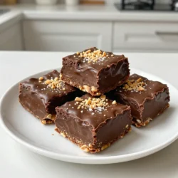 To make Chocolate Peanut Butter Fudge, you need these key items: - 1 cup creamy peanut butter - 1 cup semi-sweet or dark chocolate chips - 1/2 cup unsweetened cocoa powder - 1/4 cup maple syrup or honey - 1 teaspoon pure vanilla extract - A pinch of salt These ingredients create a rich, smooth fudge that melts in your mouth. The mixture of peanut butter and chocolate is simply heavenly. You can enhance your fudge with toppings like: - Crushed peanuts - Flaked sea salt - Mini chocolate chips These toppings add texture and extra flavor. They make your fudge look great too! If you need to change some ingredients, here are my suggestions: - For the peanut butter, use almond butter or sun butter for a nut-free option. - Swap maple syrup with agave nectar or corn syrup if you prefer. - Use dairy-free chocolate chips for a vegan version. These swaps can help you fit your diet needs while keeping the fudge delicious. {{ingredient_image_2}} Start by lining an 8-inch square baking dish with parchment paper. Make sure the paper hangs over the edges. This helps later when you lift out the fudge. It makes cutting much easier. Next, grab a medium saucepan and set it over low heat. Add 1 cup of creamy peanut butter and 1 cup of chocolate chips into the pan. Stir with a spatula until it melts into a smooth mix. Keep stirring so nothing burns. Once melted, take the saucepan off the heat. Now, add &frac12; cup of cocoa powder, &frac14; cup of maple syrup or honey, and 1 teaspoon of vanilla extract. Don&rsquo;t forget a pinch of salt! Stir it all together until thick and fudgy. Carefully pour the fudge mixture into your lined baking dish. Use a spatula to spread it evenly. Aim for a uniform thickness so each piece is just right. If you want to jazz it up, sprinkle crushed peanuts, flaked sea salt, or mini chocolate chips on top. These toppings add flavor and texture. Feel free to get creative! Place the dish in the fridge for at least 2 hours. This time is key for the fudge to set. After it&rsquo;s firm, lift it out using the parchment paper. Use a sharp knife to cut it into squares. Be careful to slice through any toppings. To get the best fudge, watch your heat. Melt the peanut butter and chocolate slowly. Stir often so it stays smooth. If it's too thick, add a bit more syrup. If too soft, chill it longer. The right texture is firm yet soft. One mistake is not lining the pan well. If you do not use parchment paper, it&rsquo;s hard to lift out the fudge. Another mistake is not waiting for it to set. Cutting it too soon makes a mess. Also, don&rsquo;t skip the salt! It brings out the flavors. For a fun touch, cut the fudge into different shapes. Use a cookie cutter for stars or hearts. Place the fudge on a nice plate. Add toppings like crushed peanuts or a drizzle of chocolate. These small details make it look professional and inviting. Pro Tips Use room temperature ingredients: Ensuring your peanut butter is at room temperature helps it blend more easily with the chocolate, resulting in a smoother fudge. Experiment with flavors: Add a dash of espresso powder or a few drops of almond extract to enhance the flavor profile of your fudge. Chill thoroughly: Make sure to chill the fudge for at least 2 hours, as this allows it to set properly and achieve the perfect texture. Store properly: Keep your fudge in an airtight container in the refrigerator to maintain its freshness and prevent it from becoming too soft. {{image_4}} If you want nut-free fudge, use sun butter instead of peanut butter. Sun butter is creamy and has a similar taste. You can also use tahini for a unique twist. Just follow the same steps in the recipe. This way, you can enjoy fudge without nuts. To make vegan fudge, swap honey for maple syrup. Use dark chocolate chips that are dairy-free. Many brands offer vegan chocolate chips. This keeps the fudge rich and tasty while being plant-based. Follow the rest of the recipe as is, and you&rsquo;ll have a great vegan treat. You can add fun flavors to your fudge! For mint fudge, mix in 1 teaspoon of peppermint extract. If you love coffee, stir in 1 tablespoon of espresso powder. These flavors make your fudge even more special. You can also try adding a pinch of cinnamon for a warm twist. Just be creative and mix what you love! To keep your fudge fresh, store it in an airtight container. Use parchment paper to separate layers of fudge. This prevents them from sticking together. Place the container in a cool, dry place, away from sunlight. Avoid storing fudge in the fridge as it can dry out. When stored properly, fudge can last up to two weeks at room temperature. If you keep it in the fridge, it can last up to a month. However, the texture may change. For the best taste and feel, enjoy it within the first week. You can freeze fudge for up to three months. Cut it into squares before freezing. Wrap each piece in plastic wrap, then place them in a freezer bag. When you want to enjoy the fudge, simply take it out. Let it thaw in the fridge for a few hours. This keeps the texture nice and smooth. To cut fudge, start with a sharp knife. Use a clean, dry knife to avoid sticking. First, chill the fudge for at least two hours. After it's set, lift it out with the parchment paper. Place it on a cutting board. Cut it into small squares or rectangles. Wipe the knife with a damp cloth between cuts for smooth edges. This helps keep each piece neat and pretty. Yes, you can use crunchy peanut butter! It will add texture and a nutty bite to your fudge. Just swap it in for the creamy kind. The flavor will still be rich and delicious. If you like a little crunch, this is a great choice. Just keep in mind that it may affect the smoothness of the fudge slightly. You will know the fudge is set when it feels firm to the touch. It should not be sticky or soft. After about two hours in the fridge, check it. If it holds its shape when pressed gently, it's ready to cut. If it is still soft, leave it in the fridge for a bit longer. Patience pays off for that perfect fudge! Absolutely! You can add mix-ins like dried fruits, nuts, or candy pieces. Just fold them in before pouring the fudge into the dish. This makes each bite a fun surprise. Be careful not to add too many, as it may change the texture. A few mix-ins can add flavor without overwhelming the fudge. Yes, this fudge makes a great gift! It is easy to make and looks lovely. Once cut, place the fudge in a nice box or on a decorative plate. You can wrap it in cellophane or tie it with a ribbon. Personal touches make it special. Friends and family will love receiving this sweet treat! This blog shared all you need to know about making chocolate peanut butter fudge. We covered the ingredients, step-by-step instructions, tips, variations, and storage advice. You can create your fudge with simple steps and fun flavors. Remember to avoid common mistakes to ensure a perfect treat. Enjoy making this tasty fudge for yourself or as a gift. Your friends and family will love it!