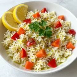 - 1 cup jasmine rice - 2 cups vegetable broth - 1 medium onion, finely chopped - 3 cloves garlic, minced - 1 medium carrot, diced - 1 red bell pepper, diced - 1 teaspoon dried oregano - Juice of 1 lemon - Zest of 1 lemon - 2 tablespoons olive oil - Salt and pepper to taste - Fresh parsley, chopped (for garnish) - Optional: Kalamata olives, pitted and sliced Gathering the right ingredients is key for One-Pot Greek Lemon Rice. I love using jasmine rice because it cooks up fluffy and fragrant. You&rsquo;ll need two cups of vegetable broth to create a rich base. Fresh vegetables bring life to this dish. I use one medium onion, three cloves of garlic, one diced carrot, and one diced red bell pepper. Each adds flavor and color. Herbs and seasonings make this rice shine. You&rsquo;ll add one teaspoon of dried oregano, lemon juice, and zest from one lemon. These ingredients add a zesty kick. Don&rsquo;t forget olive oil, salt, and pepper. They enhance every bite. For a special touch, add Kalamata olives and fresh parsley. They give the dish a nice finish. With these ingredients in hand, you are ready to create a dish full of flavor. It&rsquo;s simple yet rewarding, perfect for any meal. Enjoy the process of bringing these elements together! {{ingredient_image_2}} Start by heating 2 tablespoons of olive oil in a large pot over medium heat. When the oil is hot, add 1 finely chopped medium onion. Saut&eacute; it for about 3 to 4 minutes. You want the onion to become soft and clear. Next, add 3 minced garlic cloves. Saut&eacute; for another minute. This step makes your dish smell amazing. Now, it&rsquo;s time to add color and flavor. Toss in 1 diced medium carrot and 1 diced red bell pepper. Cook these veggies for about 3 to 4 minutes. They should begin to soften. Then, add 1 cup of jasmine rice to the pot. Stir well to make sure the rice is coated with the oil and veggies. Saut&eacute; it for around 2 minutes until the rice turns a little clear. Next, pour in 2 cups of vegetable broth. This adds depth to your dish. Then, add 1 teaspoon of dried oregano, the juice of 1 lemon, and the zest of 1 lemon. Don&rsquo;t forget to season with salt and pepper to taste. This mix will give the rice a bright and fresh flavor. Bring the mixture to a boil. Once it boils, cover the pot with a lid. Lower the heat and let it simmer for 15 to 18 minutes. After this time, take the pot off the heat but keep it covered for an extra 5 minutes. This resting time helps the rice become fluffy. Finally, use a fork to fluff the rice. If you like, mix in some sliced Kalamata olives for a salty kick. Serve your Greek Lemon Rice in a bowl. Top it with fresh parsley and lemon wedges for a lovely touch. To make your One-Pot Greek Lemon Rice shine, balance the seasoning with salt and pepper. Start with a small amount of salt. Taste the rice after cooking and add more if needed. Freshly cracked black pepper adds a nice kick, so use it to your liking. When choosing jasmine rice, look for high-quality brands. Good jasmine rice smells sweet and has a slightly sticky texture when cooked. Store it in a cool, dry place to keep it fresh. Achieving the right rice texture is key. After cooking, let the rice sit covered for five minutes. This resting time allows the grains to fluff up and absorb any remaining moisture. If your rice seems too wet after cooking, don&rsquo;t panic. Just let it rest longer with the lid on. The steam will help it dry out a bit. For a beautiful presentation, serve the rice in a large bowl. Garnish with chopped fresh parsley for a pop of color. Add a few lemon wedges on the side for those who want extra zest. Pair the Greek Lemon Rice with grilled chicken, fish, or a fresh salad. This dish complements many proteins and adds a bright flavor to your meal. Pro Tips Rinse the Rice: Rinsing jasmine rice before cooking removes excess starch, resulting in a fluffier texture. Use Fresh Ingredients: Fresh lemon juice and zest enhance the flavor, making the dish more vibrant and aromatic. Let it Rest: Allow the rice to sit covered after cooking for a few minutes to achieve the perfect fluffiness. Add Protein: Incorporate cooked chickpeas or grilled chicken for a heartier meal that complements the lemony flavor. {{image_4}} You can switch jasmine rice for other types. Brown rice adds a nutty taste. Basmati rice gives a more fragrant aroma. Quinoa is a great gluten-free choice. It cooks fast and is high in protein. Make sure to adjust the cooking time based on the rice type you pick. You can add protein to make it heartier. Grilled chicken or shrimp works great. They soak up the lemon flavor well. You can also add more veggies. Think green peas, spinach, or zucchini. They add color and nutrients to your dish. Fresh herbs boost the flavor. Try parsley, dill, or mint for a twist. Use them at the end for the best taste. Dried herbs are great too. They are easy to keep on hand. You can also explore other Mediterranean spices. Sumac or za&rsquo;atar can add a unique touch to your dish. To keep your Greek lemon rice fresh, store leftovers in an airtight container. Allow the rice to cool before sealing. Place it in the fridge. It will stay fresh for up to three days. When you reheat it, add a splash of vegetable broth or water. This helps the rice regain its moisture. Heat it on the stove over low heat, stirring often. You can also use a microwave. Just cover the dish to keep it from drying out. If you want to keep the rice longer, freezing is a great option. Scoop the cooled rice into freezer bags. Try to remove as much air as possible. This prevents freezer burn. It can last up to three months in the freezer. To thaw, move the rice to the fridge overnight. If you're in a hurry, you can use the microwave on defrost. After thawing, reheat it on the stove or microwave, as mentioned earlier. This keeps the flavors bright and tasty. Can I use brown rice instead of jasmine rice? Yes, you can use brown rice. Just remember to adjust the cooking time. Brown rice takes longer to cook. You will need about 40-45 minutes instead of 15-18 minutes. Also, use 2.5 cups of broth for best results. How can I make the dish vegan? To make Greek Lemon Rice vegan, use vegetable broth. Avoid adding any meat or animal products. The current recipe is almost vegan as is, just skip the olives if you're unsure. What are some good side dishes to serve with Greek Lemon Rice? You can serve Greek Lemon Rice with a fresh salad, grilled vegetables, or roasted chicken. These sides complement the rice's bright flavor well. What is the best way to enhance the lemon flavor? To enhance the lemon flavor, add extra lemon juice and zest. You can also use lemon slices as a garnish. This adds a fresh taste and looks nice. How can I prevent the rice from being sticky? To prevent sticky rice, rinse the jasmine rice before cooking. This removes excess starch. Also, avoid stirring the rice too much while it cooks. Can I substitute vegetable broth for chicken broth? Yes, you can easily use vegetable broth instead of chicken broth. The flavor will still be rich and tasty. What can I use if I don&rsquo;t have Kalamata olives? If you don't have Kalamata olives, you can use green olives or capers. Both options add a nice briny flavor. You can also skip them altogether if you prefer. This blog post covered all you need to make a delicious Greek Lemon Rice dish. We explored essential ingredients, detailed steps, and helpful tips to perfect the flavors. Remember, choosing the right rice and enhancing it with fresh herbs can elevate your meal. Try different variations to suit your taste. Whether you're cooking for yourself or sharing with friends, savor each bite. Easy storage tips keep your leftovers fresh. Enjoy your culinary journey with this simple yet flavorful recipe!
